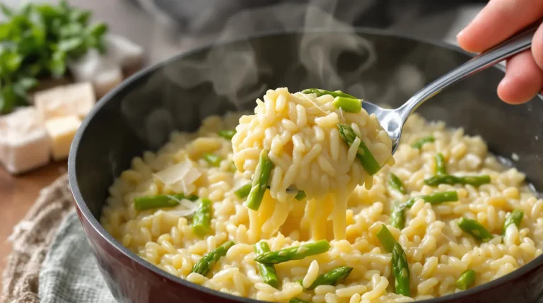 « Du pur velours » : ce risotto aux asperges vertes et parmesan devient votre plat préféré du printemps