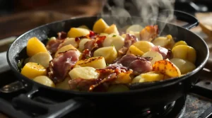 « Je la prépare en 10 minutes pour toute la famille » : ma poêlée poireaux-pommes-lardons ultra rapide du soir