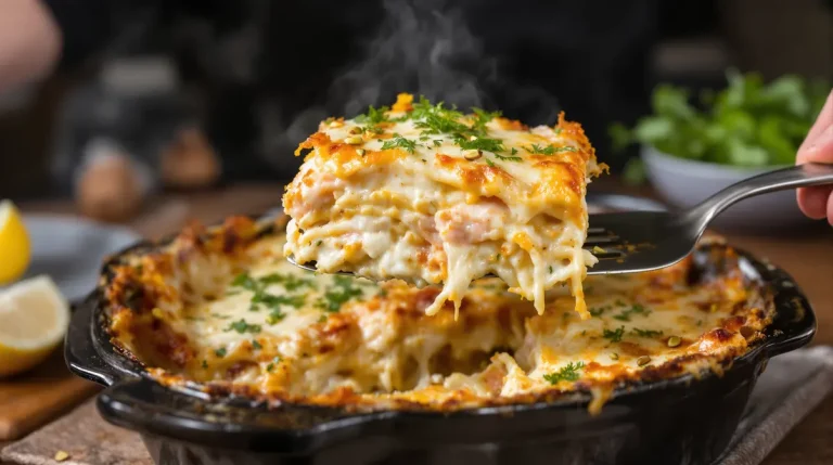 On connaît les lasagnes à la bolognaise, mais cette version au saumon surprend dès la première bouchée