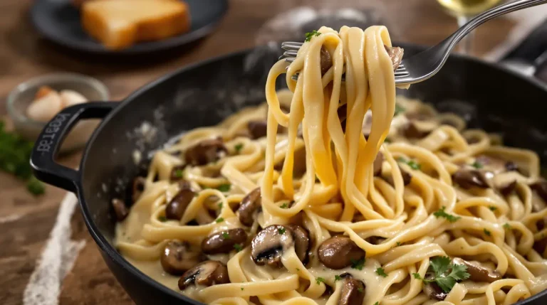 Pâtes aux champignons en one pot : crémeuses, fondantes et prêtes en 20 minutes