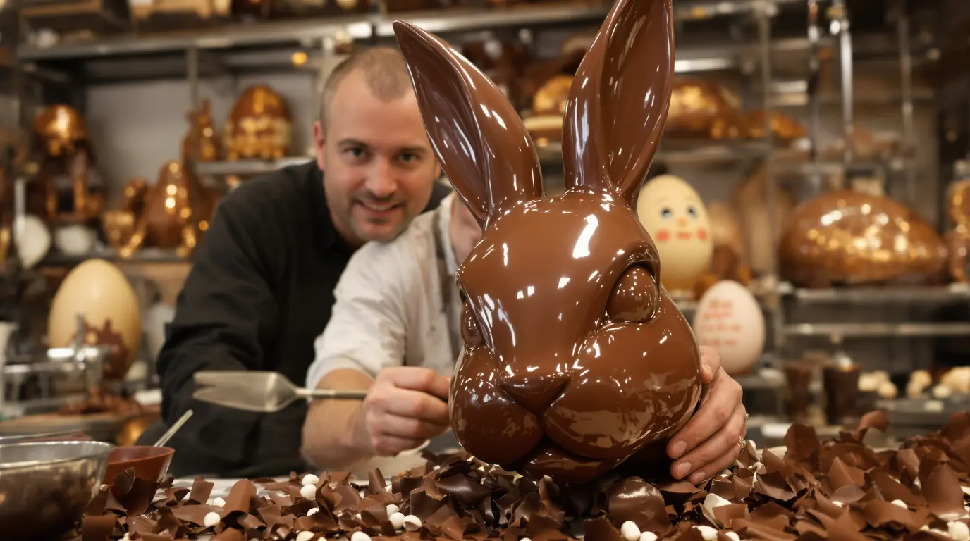 « Je ne viens pas travailler, c’est un jeu » : quand les sculpteurs révèlent leurs créations en chocolat « Je ne viens pas travailler, c’est un jeu » : quand les sculpteurs révèlent leurs créations en chocolat