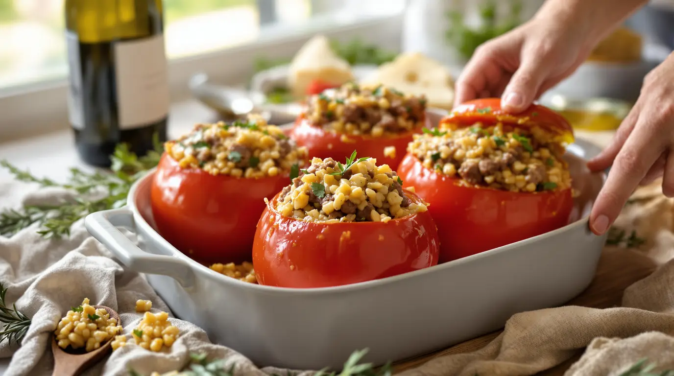Tomates farcies recette de grand-mère avec riz facile tomates farcies recette de grand-mère avec riz